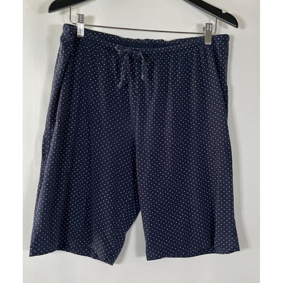 Lauren Ralph Lauren Pajamas Womens Large Shorts Navy Blue Polka Dot Preppy Sleep - Picture 6 of 10